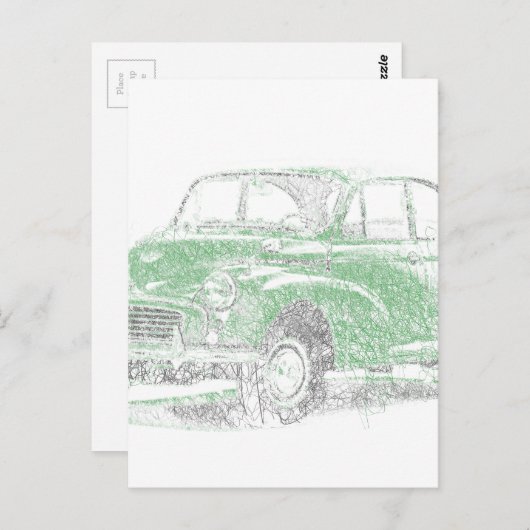 Morris Minor (Biro) Briefkaart (Voorkant / Achterkant)