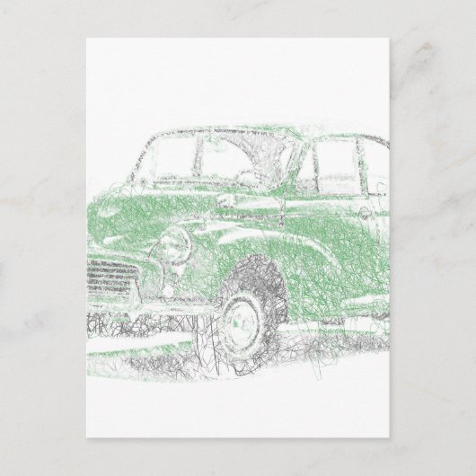 Morris Minor (Biro) Briefkaart (Voorkant)