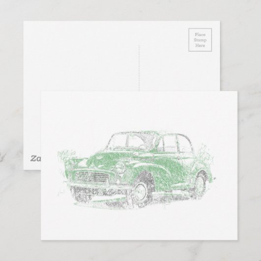 Morris Minor (Biro) Briefkaart (Voorkant / Achterkant)