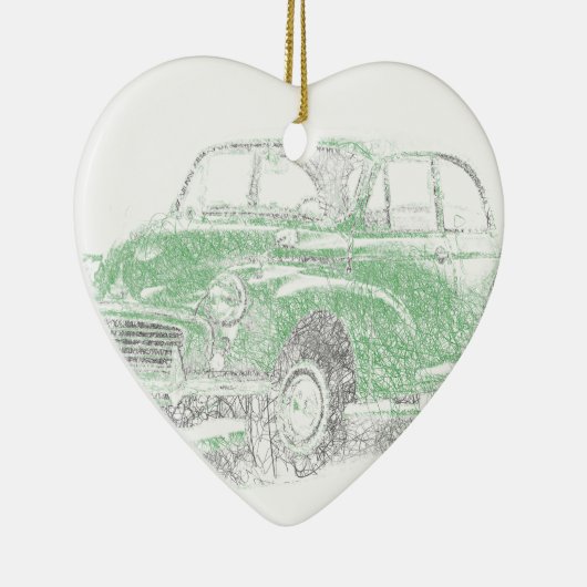 Morris Minor (Biro) Keramisch Ornament (Rechts)