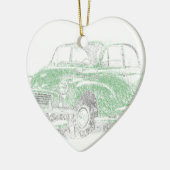 Morris Minor (Biro) Keramisch Ornament (Links)
