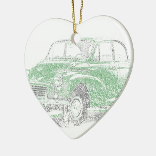 Morris Minor (Biro) Keramisch Ornament (Links)