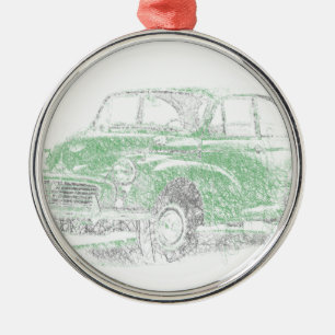Morris Minor (Biro) Metalen Ornament