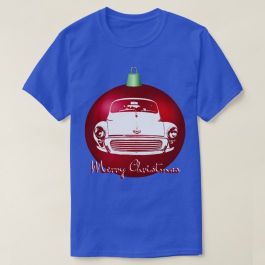 Morris Minor Britse klassiek monoblock Kerstmis b T-shirt (Design voorkant)
