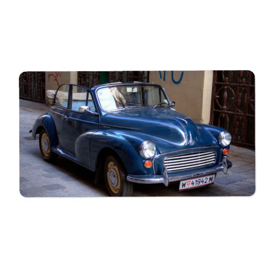 Morris Minor Convertible Tourer Etiket (Voorkant)