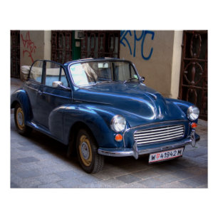 Morris Minor Convertible Tourer Perfect Poster