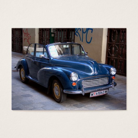 Morris Minor Convertible Tourer Visitekaartjes (Voorkant)