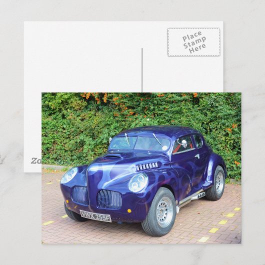 Morris Minor Hot Rod Briefkaart (Voorkant / Achterkant)