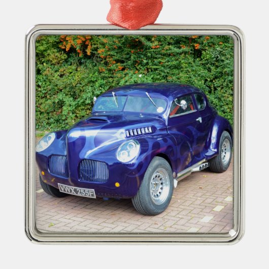 Morris Minor Hot Rod Metalen Ornament (Voorkant)
