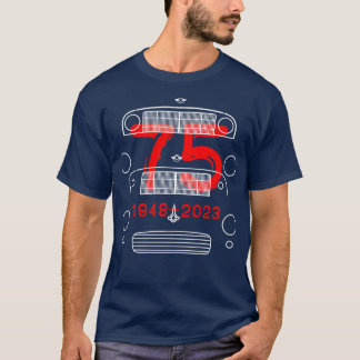 Morris Minor klassieke auto's evolutie 75e verjaar T-shirt