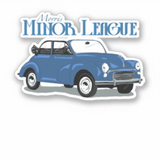 Morris Minor - Minor League - klassieke auto stick Sticker