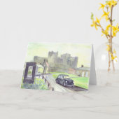 Morris Minor-verjaardagskaart Kaart (Gele Bloem)