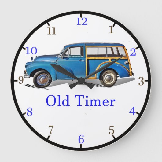 Morris Minor Wall Clock Grote Klok (Voorkant)