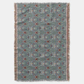 Morris Navy Blue Slangenhoofd Bloem Behang Deken (Voorkant Verticaal)