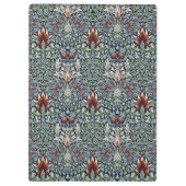Morris Navy Blue Slangenhoofd Bloem Behang Klembord (Achterkant)