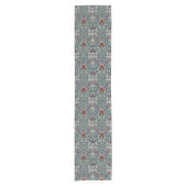 Morris Navy Blue Slangenhoofd Bloem Behang Korte Tafelloper (Voorkant)