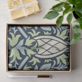 Morris Navy Blue Slangenhoofd Bloem Behang Tissuepapier (Geschenk)