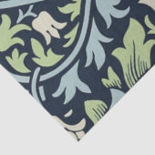 Morris Navy Blue Slangenhoofd Bloem Behang Tissuepapier (Detail)