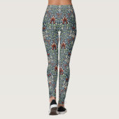 Morris Navy Blue Slangenkop Bloem Behang Leggings (Achterkant)