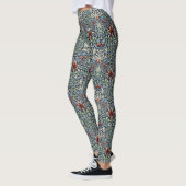 Morris Navy Blue Slangenkop Bloem Behang Leggings (Links)
