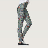 Morris Navy Blue Slangenkop Bloem Behang Leggings (Rechts)