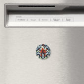 Morris Navy Blue Slangenkop Bloem Behang Magneet (Insitu (Vaatwasser))