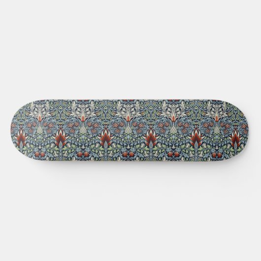 Morris Navy Blue Slangenkop Bloem Behang Persoonlijk Skateboard (Horizontaal)