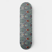 Morris Navy Blue Slangenkop Bloem Behang Persoonlijk Skateboard (Voorkant)