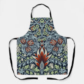 Morris Navy Blue Slangenkop Bloem Behang Schort (Voorkant)