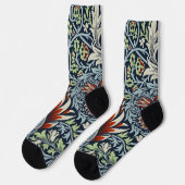 Morris Navy Blue Slangenkop Bloem Behang Sokken (Links)
