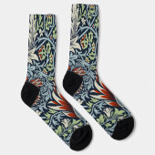 Morris Navy Blue Slangenkop Bloem Behang Sokken (Rechts)