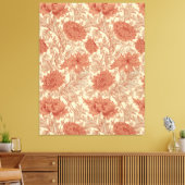 Morris Oranje Chrysanthemum Victoriaans Pattern Canvas Afdruk (Insitu (Woonkamer))