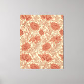Morris Oranje Chrysanthemum Victoriaans Pattern Canvas Afdruk (Voorkant)