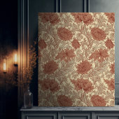 Morris Oranje Chrysanthemum Victoriaans Pattern Canvas Afdruk