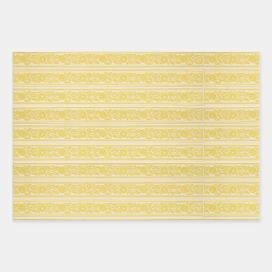  Morris Oranje Geel Groen Stripe Patroon Inpakpapier Vel (Voorkant)