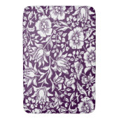 Morris Paarse & Witte Bloempatroon Badmat (Voorkant Verticaal)