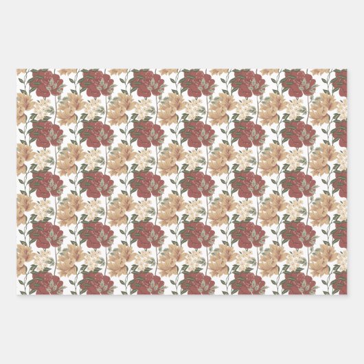Morris Park Floral Pattern Inpakpapier Vel (Voorkant 2)