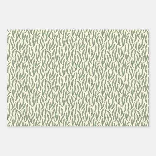 Morris Park Red en Green Floral Demask Inpakpapier Vel (Voorkant 3)