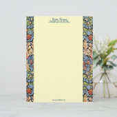 Morris Patterned Letterhead Briefhoofd Ontwerp (Staand voorkant)