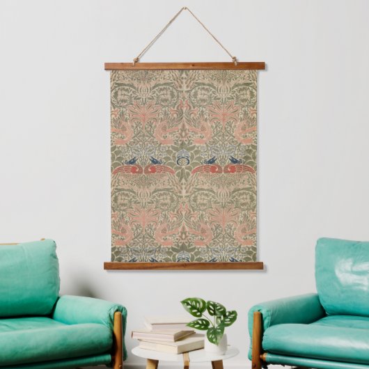 Morris -  Pauw & Dragon Bloempatroon Hangend Wandkleed (Woonkamer)