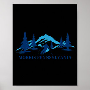 Morris Pennsylvania skioord skiën skier Poster