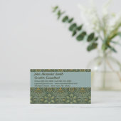 Morris Persian Elegance: het tapijtkleed van Ispah Visitekaartje (Staand voorkant)