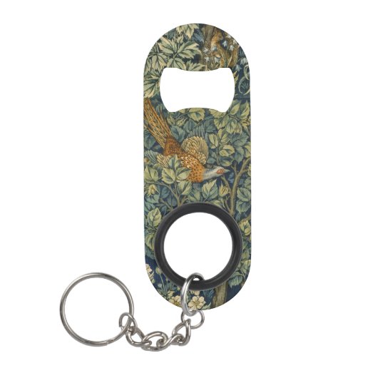 Morris Pheasant eekhoorn & Bloempatroon Mini Flessenopener (Voorkant)