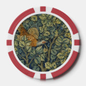 Morris Pheasant eekhoorn & Bloempatroon Poker Chips (Voorkant)