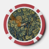 Morris  Pheasant eekhoorn & Bloempatroon Poker Chips (Achterkant)