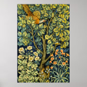 Morris  Pheasant eekhoorn & Bloempatroon Poster (Voorkant)