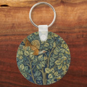 Morris Pheasant eekhoorn & Bloempatroon Sleutelhanger (Achterkant)