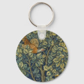 Morris Pheasant eekhoorn & Bloempatroon Sleutelhanger (Achterkant)
