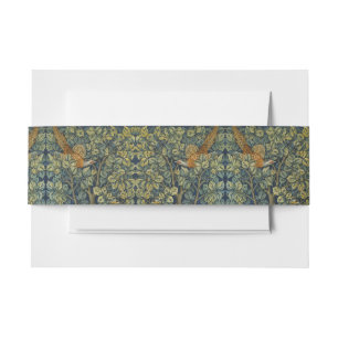 Morris Pheasant eekhoorn & Bloempatroon Uitnodigingen Wikkel