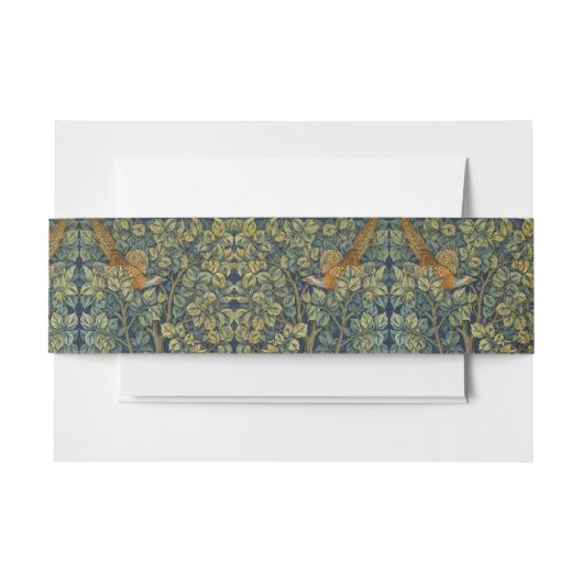 Morris Pheasant eekhoorn & Bloempatroon Uitnodigingen Wikkel (Voorkant Voorbeeld)